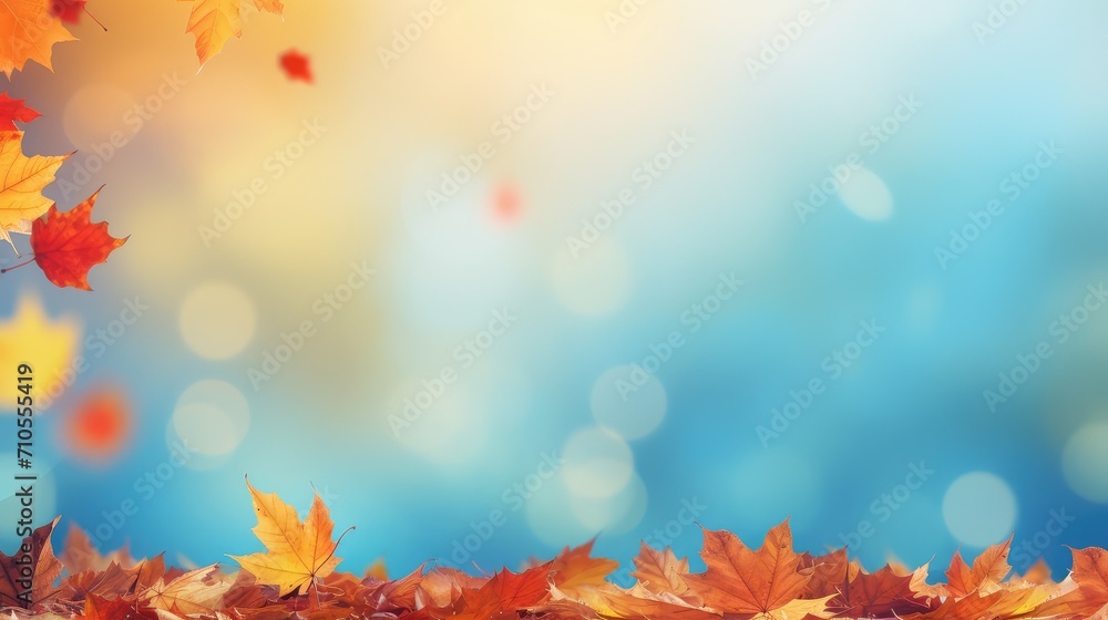 seasonal template autumn background illustration nature colors, orange brown, yellow red seasonal template autumn background