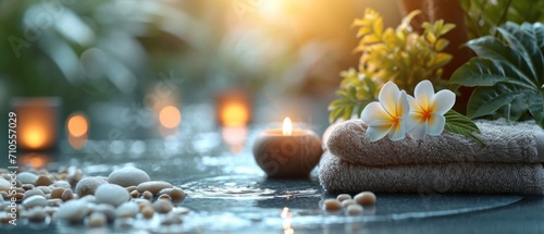 Spa treatments  massages  and calming spa environments supplies zen stones and water spa of deep relaxation and tranquility and with space for text concepts. spa background