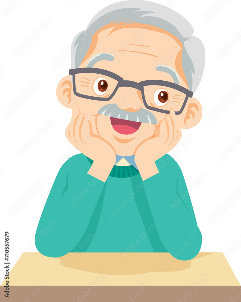 Elderly man or grandfather in appearance