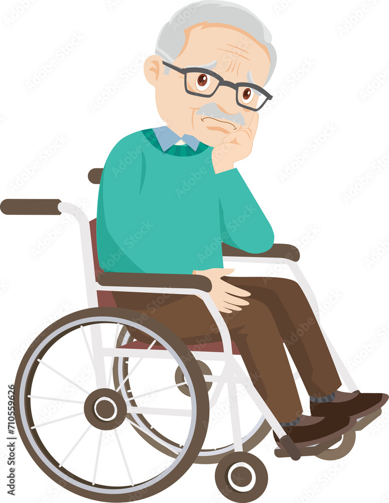 elderly man or grandfather in actions character