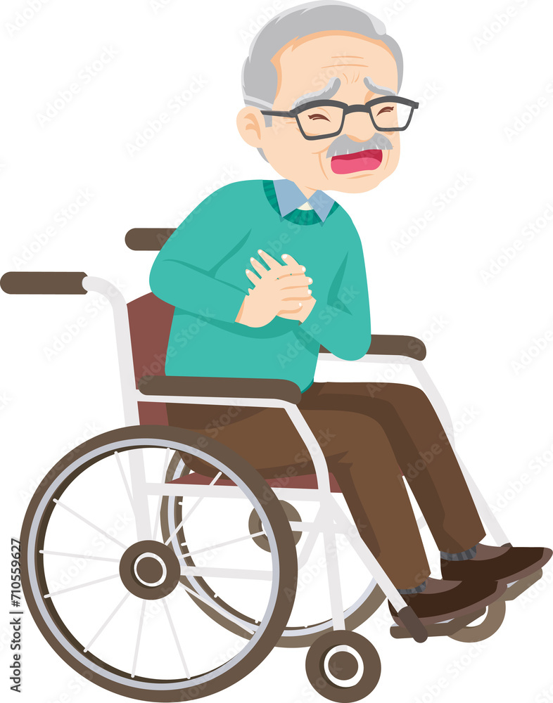 elderly man or grandfather in actions character elderly man or grandfather in actions character