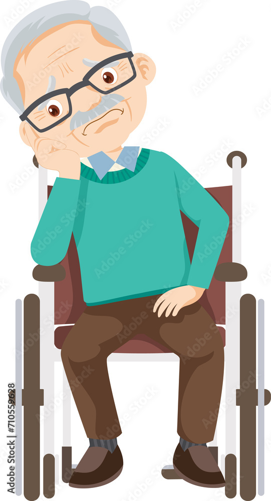 elderly man or grandfather in actions character elderly man or grandfather in actions character