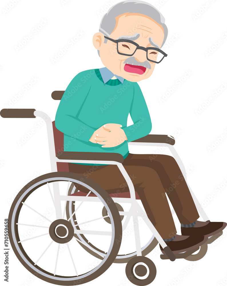 elderly man or grandfather in actions character elderly man or grandfather in actions character
