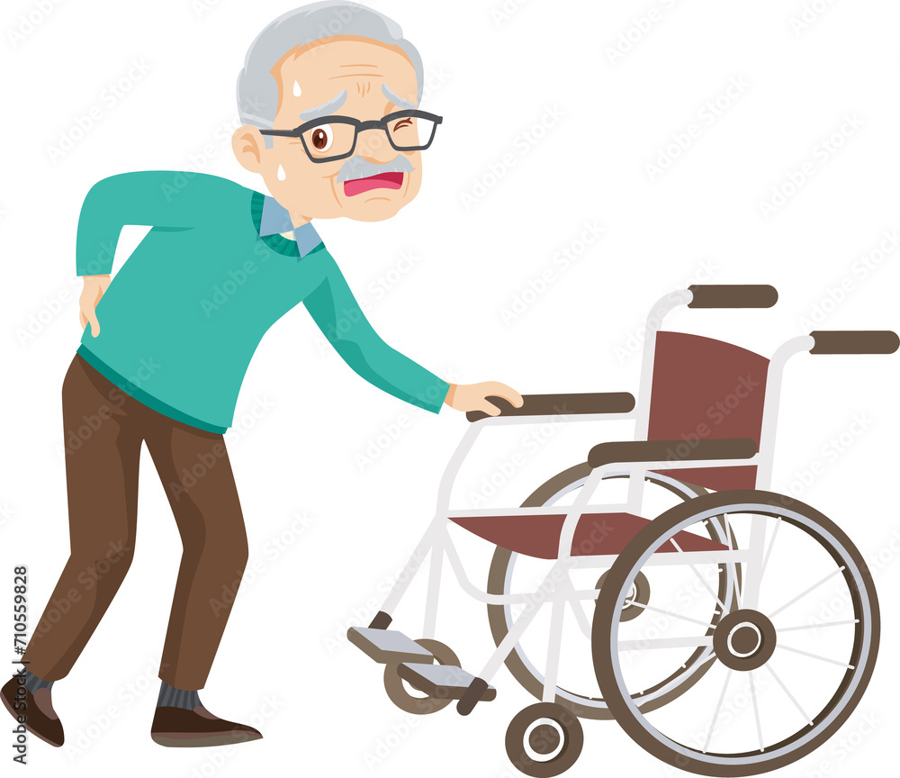 elderly man or grandfather in actions character