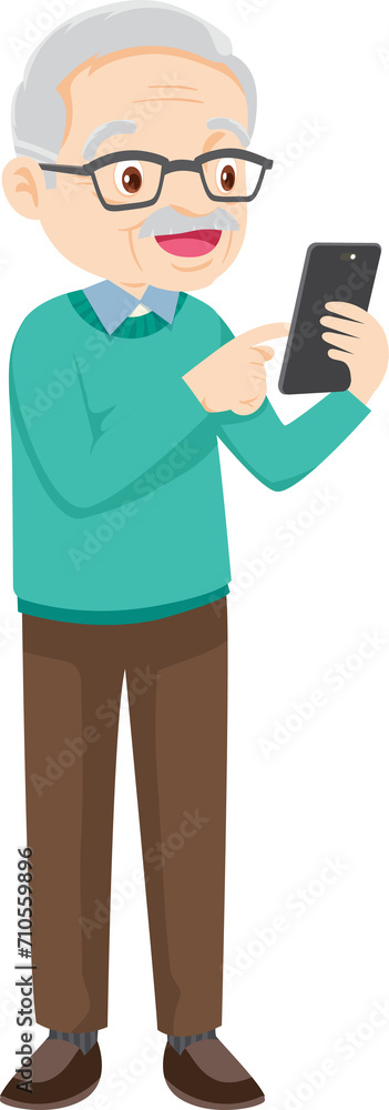 elderly man or grandfather in actions character elderly man or grandfather in actions character