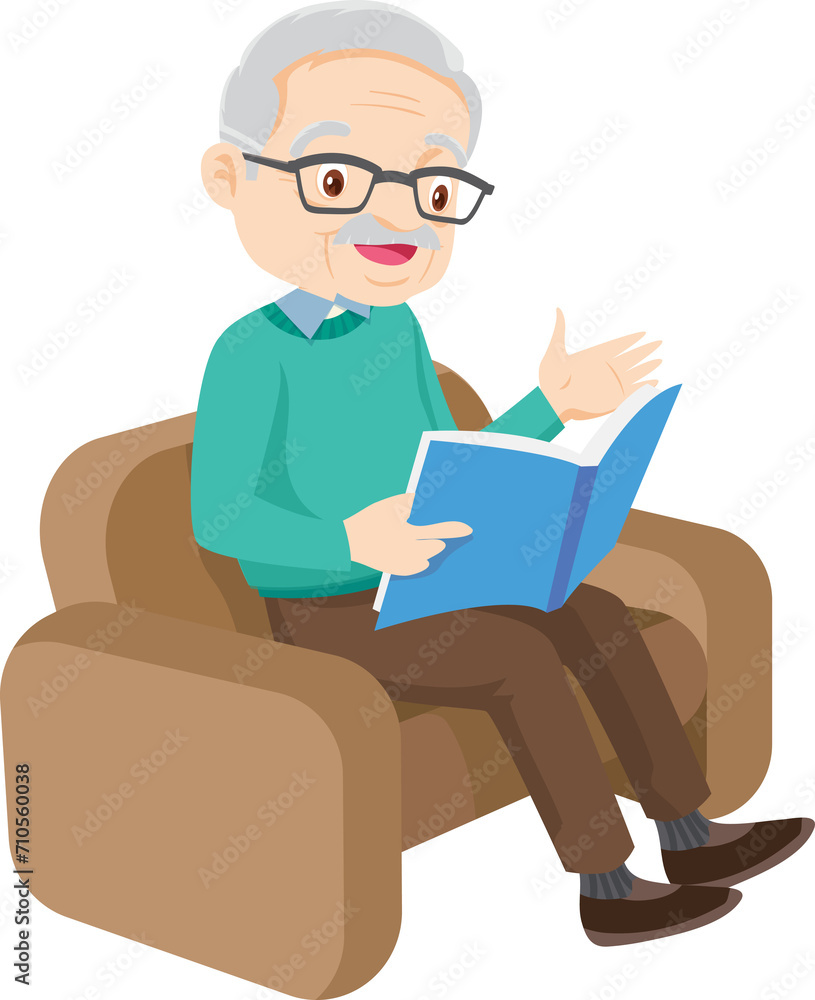 elderly man or grandfather in actions character elderly man or grandfather in actions character