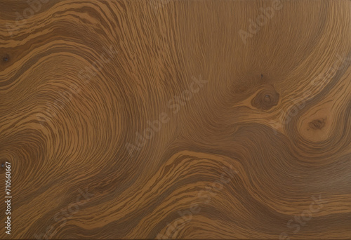 Vintage wooden table with stunning natural wood grain patterns. Features unique tiger stripe or curly stripe detailing, and sharp, defined corners. photo