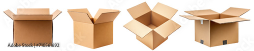Set of cardboard boxes, cut out