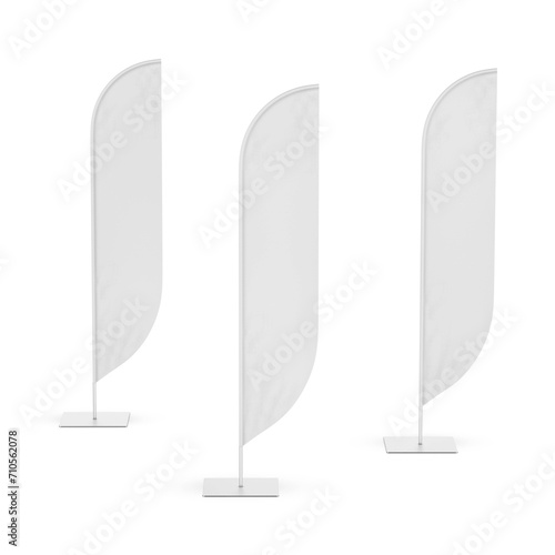 Feather Flag on white background