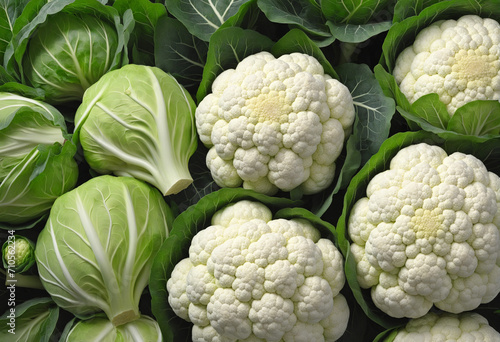 Organic vegetable market offers discounted prices on cauliflower and cabbage