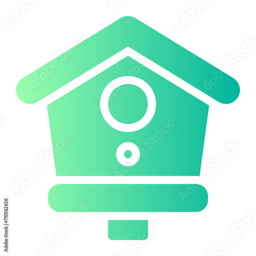 birdhouse gradient icon