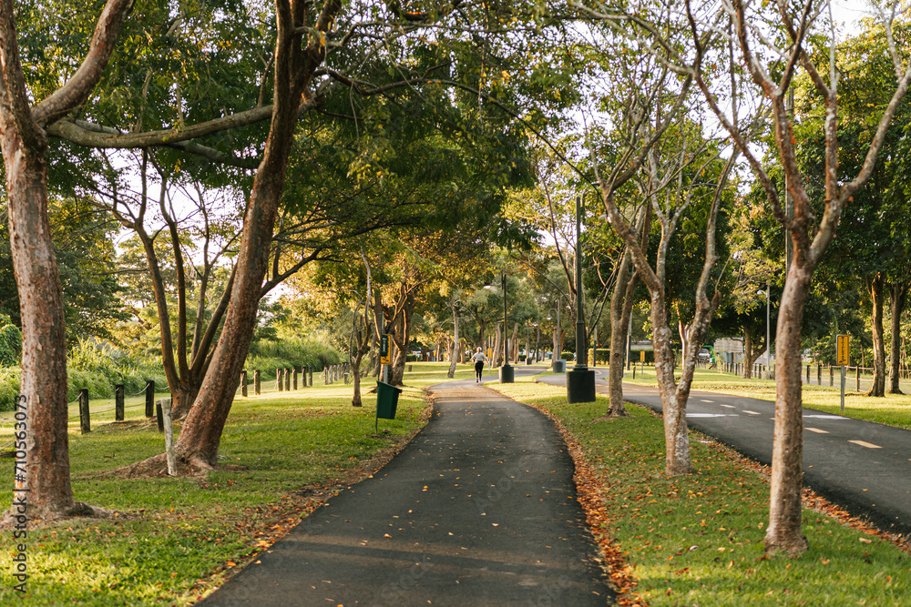 Recreational park sidewalk road from puerto rico for exercise