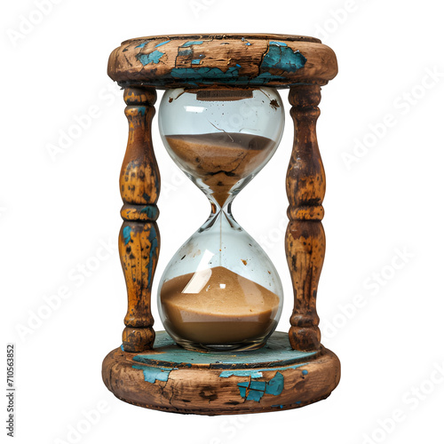 hourglass isolated on transparent background ,antique hourglass png ,generative ai