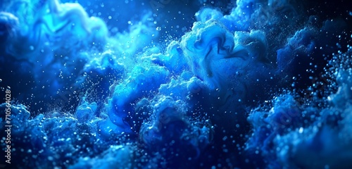 Oceanic azure forming dynamic underwater organics.