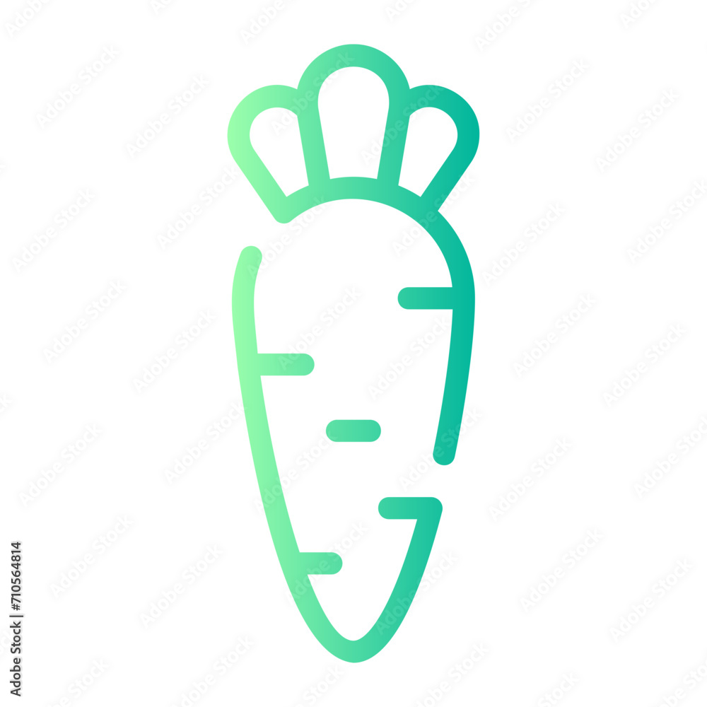 Fototapeta premium carrot gradient icon