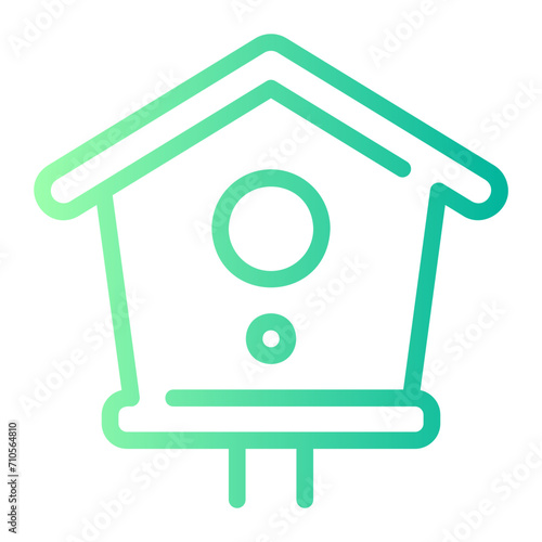 birdhouse gradient icon