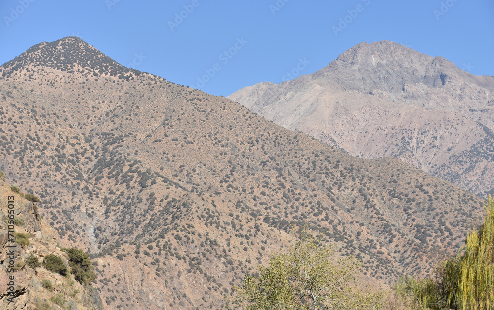 Two Peaks in the High Atlas Mountains near Marrakech, Morocco