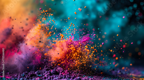 Bright Splash: Colorful Powder Artistry