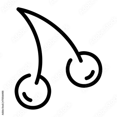 cherry line icon