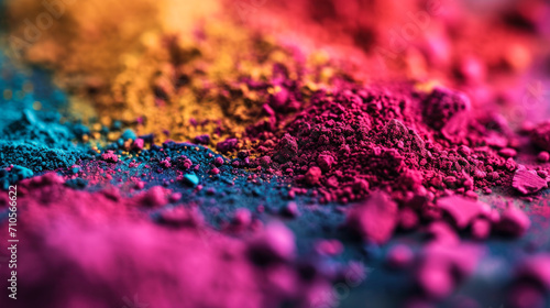 Vibrant Powder Landscape: Abstract Art Close-Up