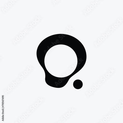 letter o bubble, neuron, balloon logo design
