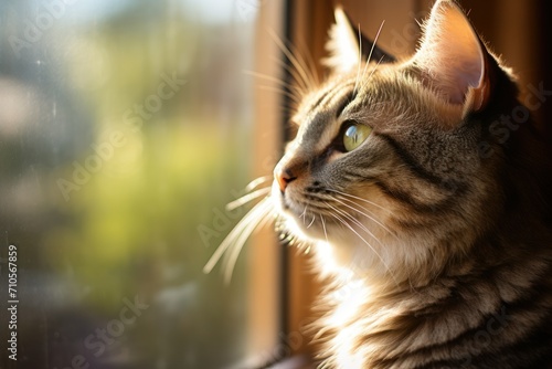 Pensive cat in Sunlight