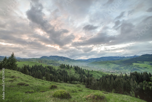 amazing spring (summer) mountain landscape. natural background