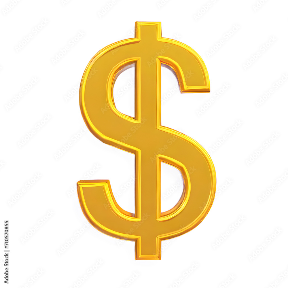 Dollar Sign symbol 3d isolated on transparent background Dollar Sign symbol 3d isolated on transparent background