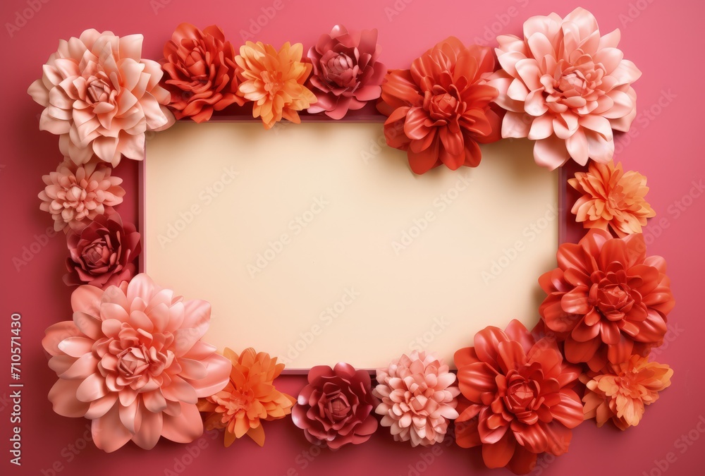 Paper Flower Picture Frame