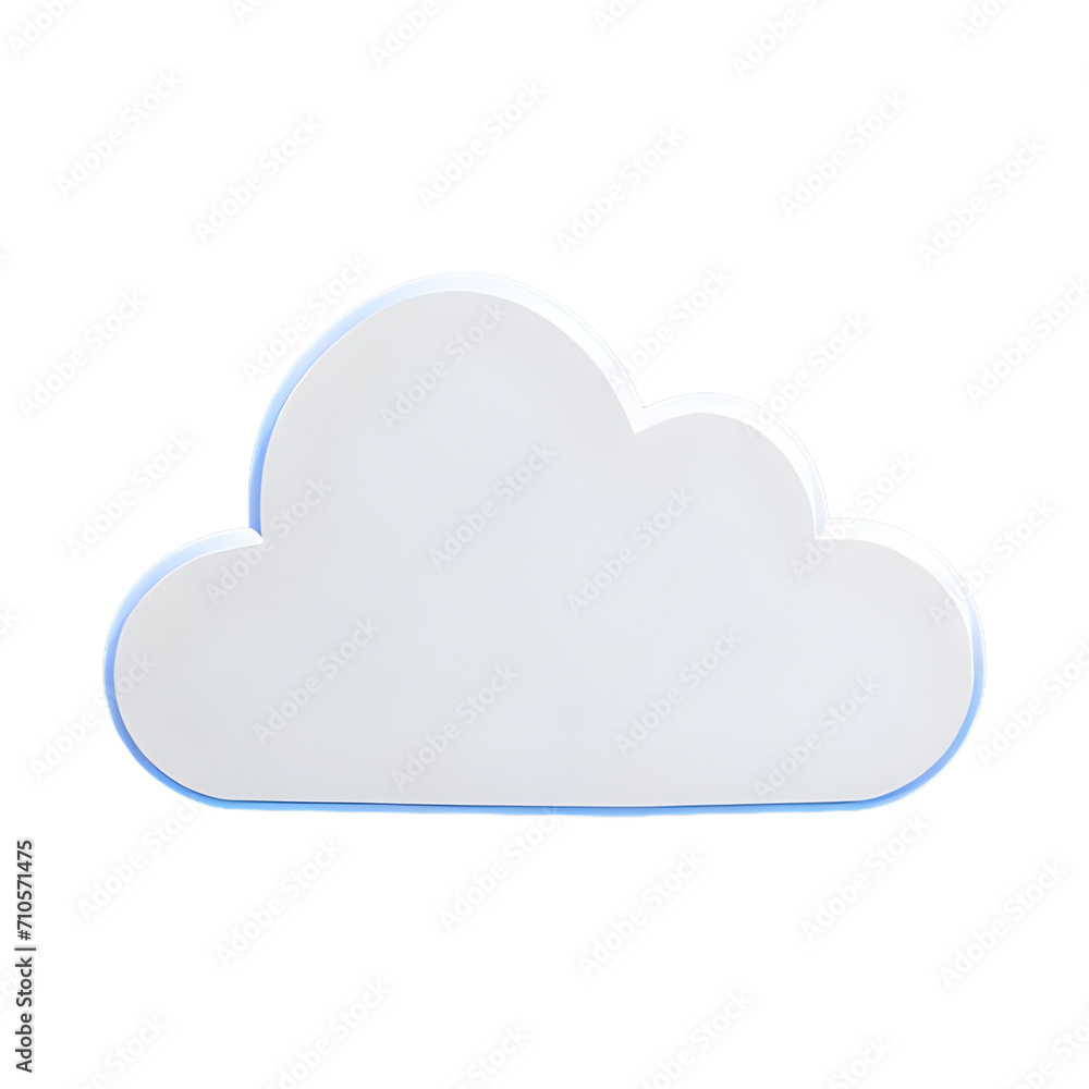 Cloud Icon symbol 3d isolated on transparent background Cloud Icon symbol 3d isolated on transparent background