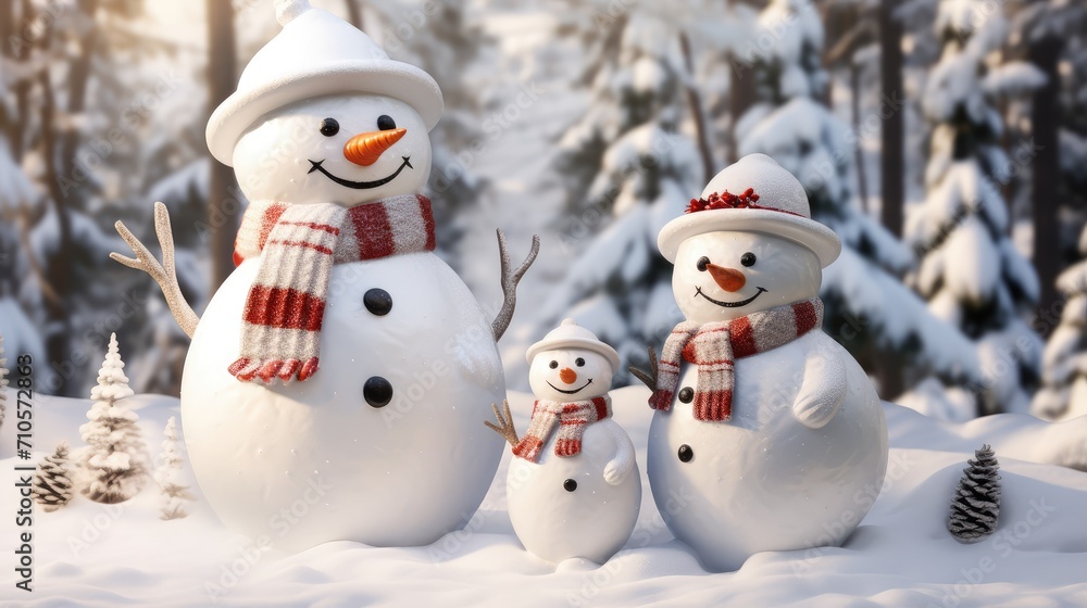 snowman on the snow snowman on the snow