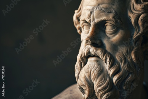 Close-up of Bearded Statue