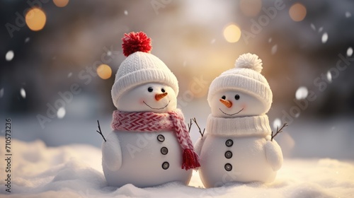 snowman on the snow © faiz