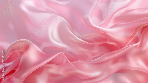 Close-Up of Pink Silk Fabric