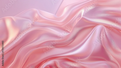 Close-up of Pink Satin Fabric