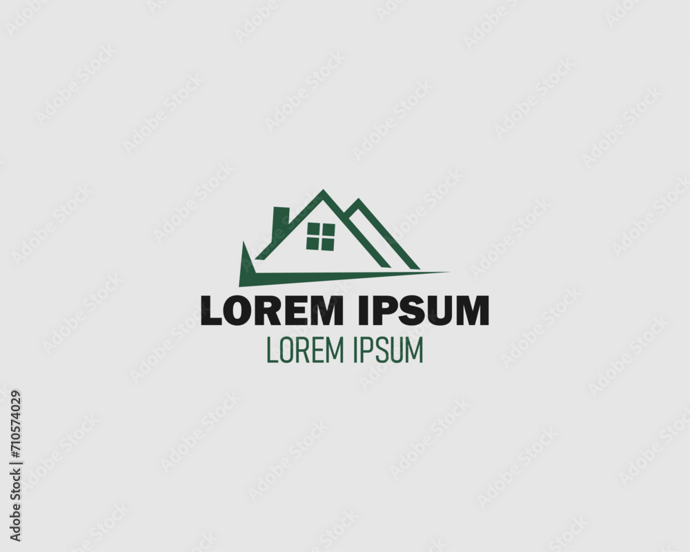 Real estate logo design with check mark shape House logo. Home logo. Real estate logo Real estate logo design with check mark shape House logo. Home logo. Real estate logo