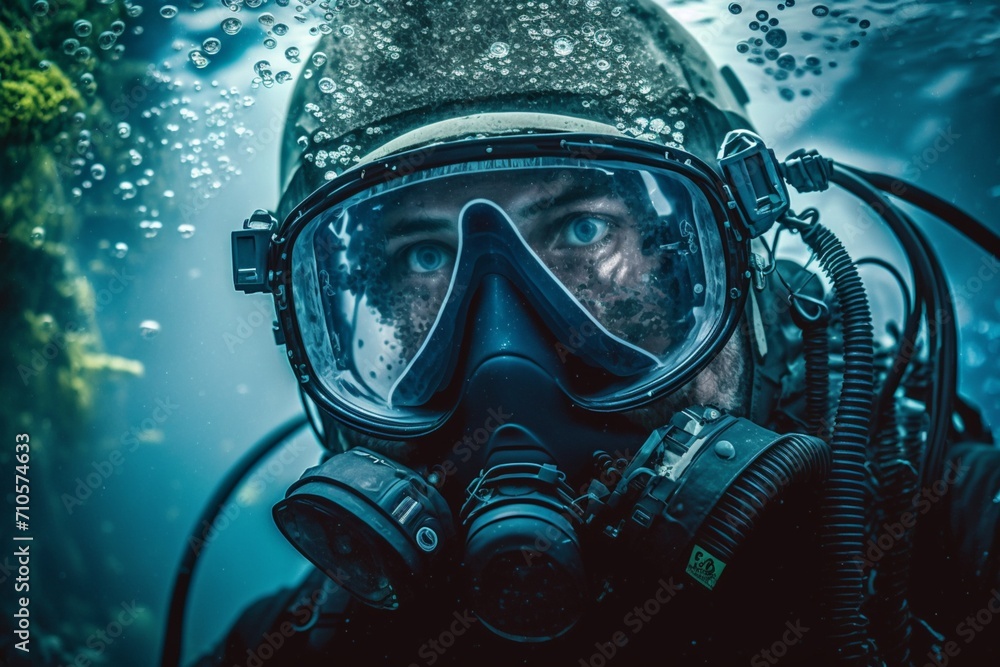 scuba diver in the sea scuba diver in the sea