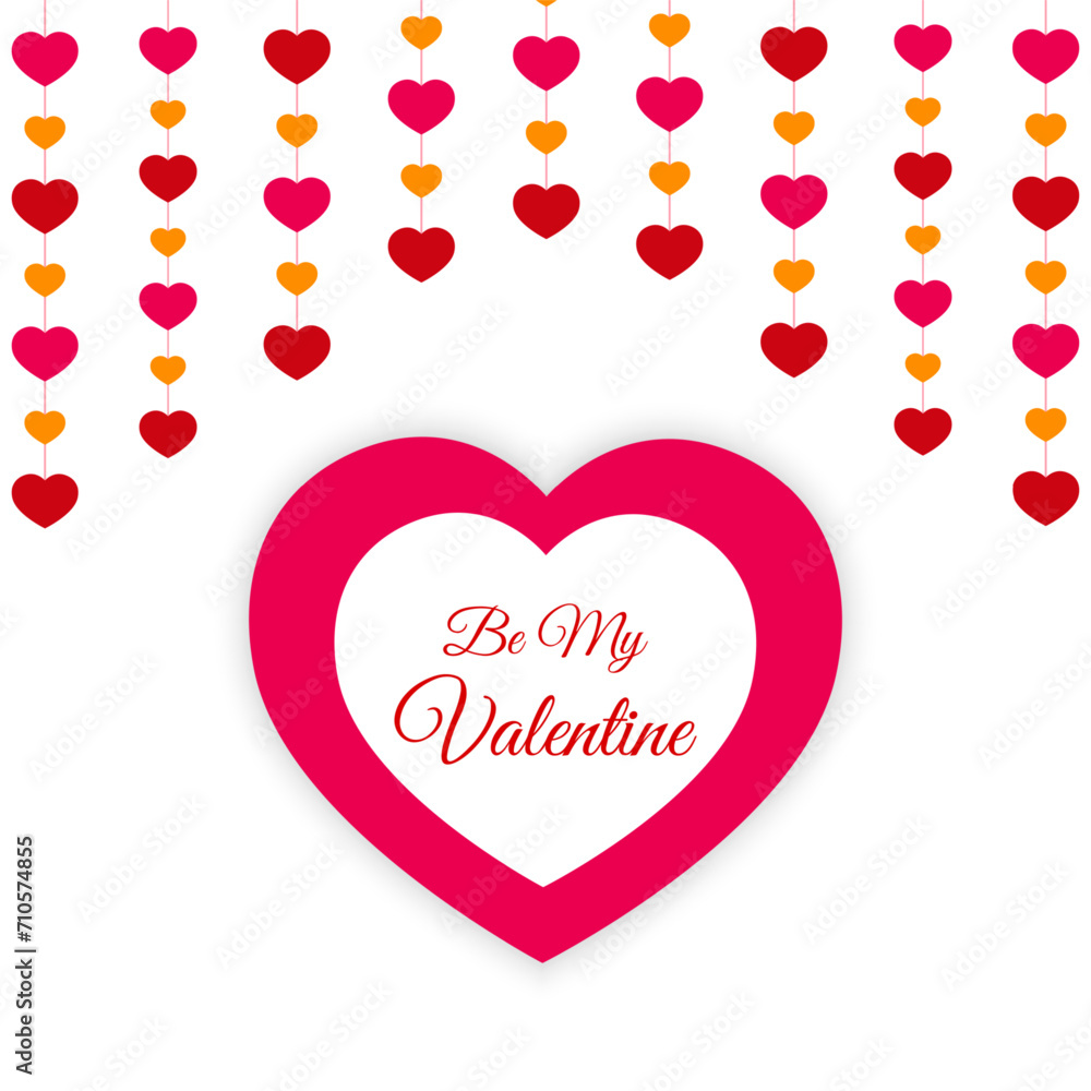 Vector illustration of Happy Valentines Day social media feed template Vector illustration of Happy Valentines Day social media feed template
