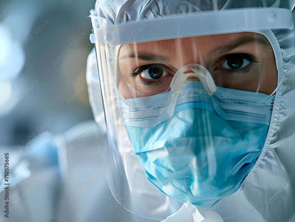 Medical Professional in Surgical Outfit and Face Protection Medical Professional in Surgical Outfit and Face Protection