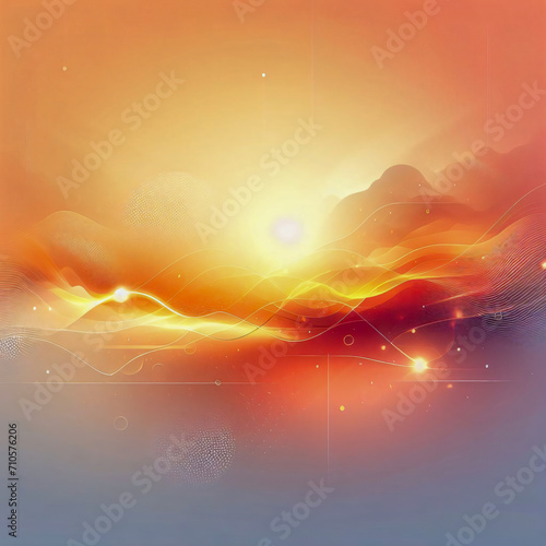 abstract background with sun
