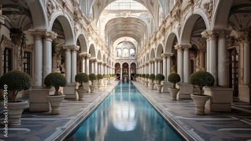 Interior of Galleria Vittorio Emanuele II in Milan  Italy