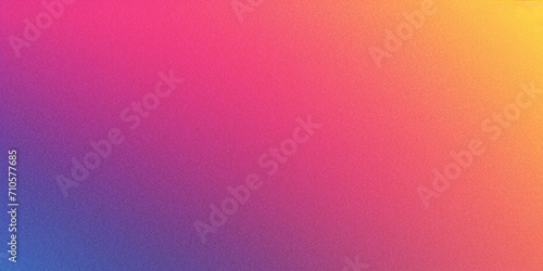 Harmony of Hues: Orange, Pink, Purple, Blue, and Yellow Gradient Abstract Grainy Texture for Background Wallpaper, Ideal for Crafting a Web Banner Design Header