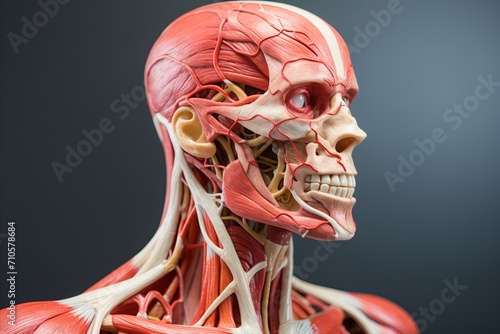 Abstract model of muscular human anatomical structure for scientific and educational purposes