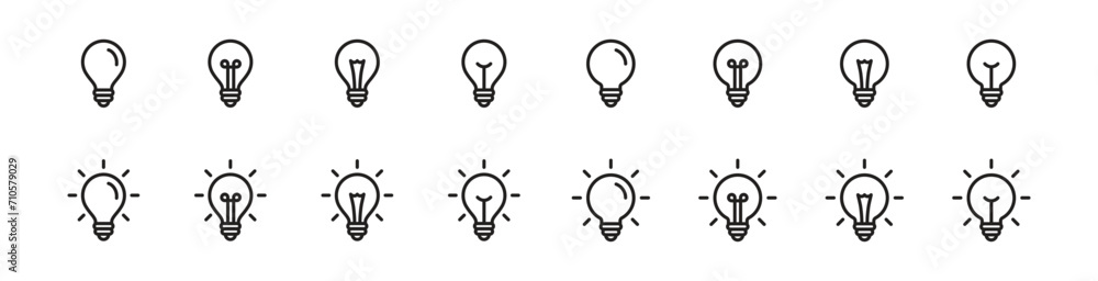 Lightbulb Icon Set. Bulb lamp icon, Lamp icons, Idea light bulb icon vector illustration. Lightbulb Icon Set. Bulb lamp icon, Lamp icons, Idea light bulb icon vector illustration.