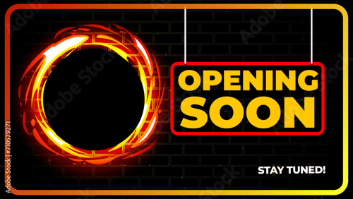coming soon on dark background with glowing lights minimalistic vector