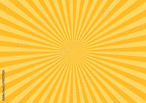 シンプルな集中線 サンバースト 黄色 オレンジ 素材 バナー 背景 横 横長 バナー ハロウィン