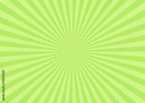 シンプルな集中線 サンバースト 緑 黄緑 素材 バナー 背景 横 横長 バナー