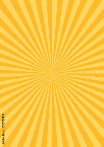 シンプルな集中線　サンバースト　黄色　オレンジ　素材　バナー　背景　縦　縦長  バナー　ハロウィン