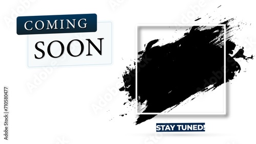 coming soon on dark background with glowing lights minimalistic vector