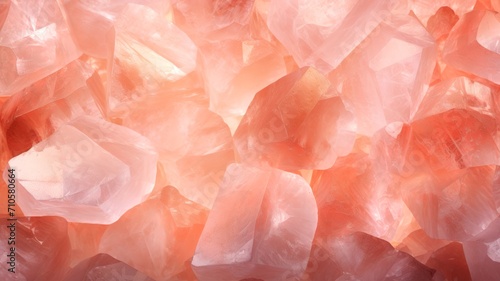 Himalayan pink salt crystals close-up background.